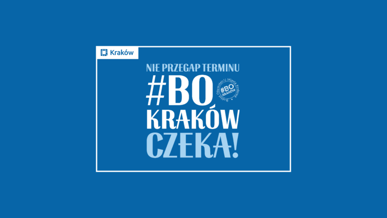 Info grafika - przedstawia "NIE PRZEGMA TERMINU #BO KRAKÓW CZEKA!"