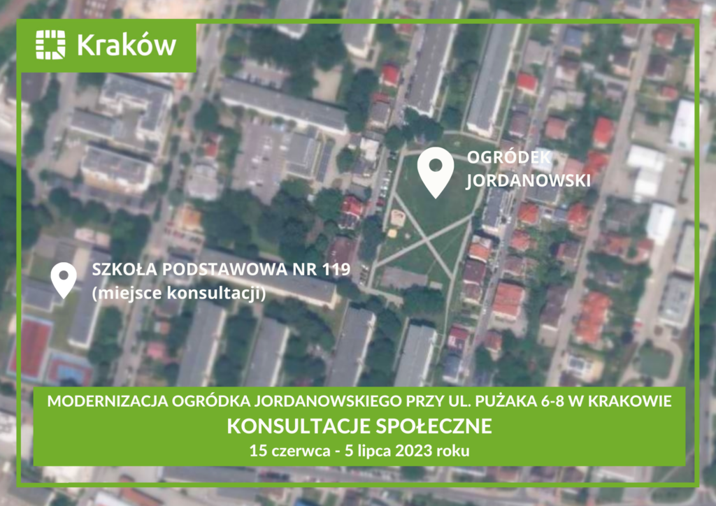 Ul. Pużaka: Ogródek Jordanowski - konsultacje społeczne