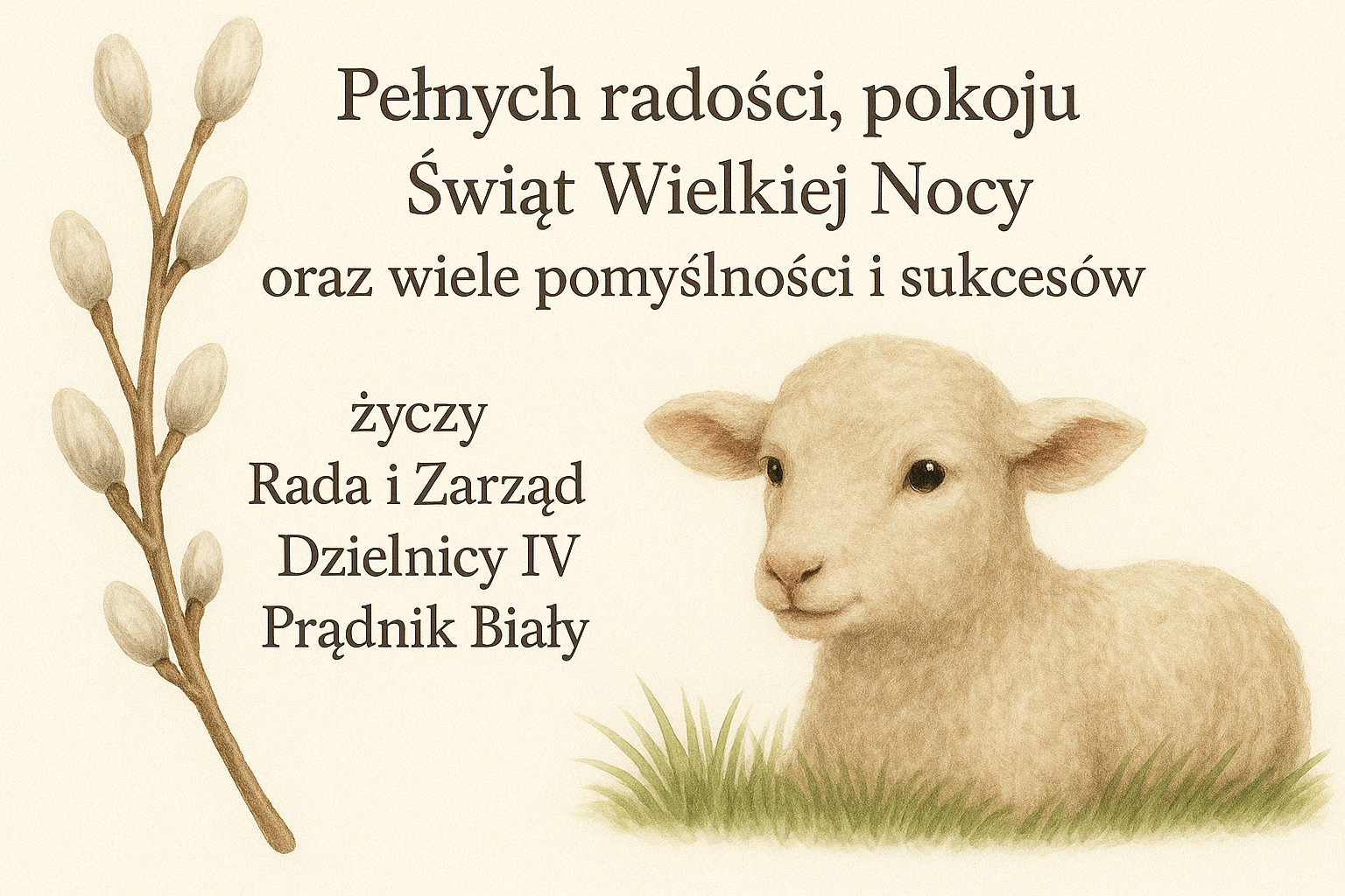 Życzenia wielkanocne z okazji Świąt Wielkiej Nocy