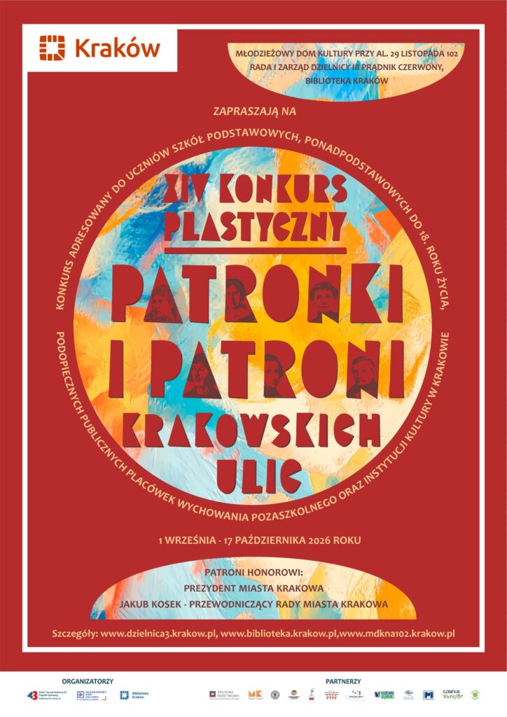 Plakat akcji Patronki i Patroni Krakowskich Ulic 2026